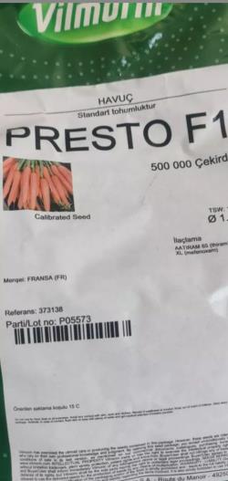 فروش بذر هویج پریستو